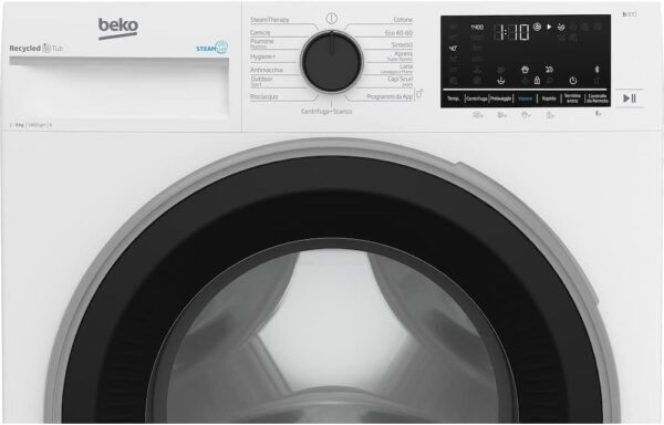 Beko Lavatrice Carica Frontale 9KG 1400G Inverter Vapore WiFi OBLO'''' Nero 394S - immagine 5