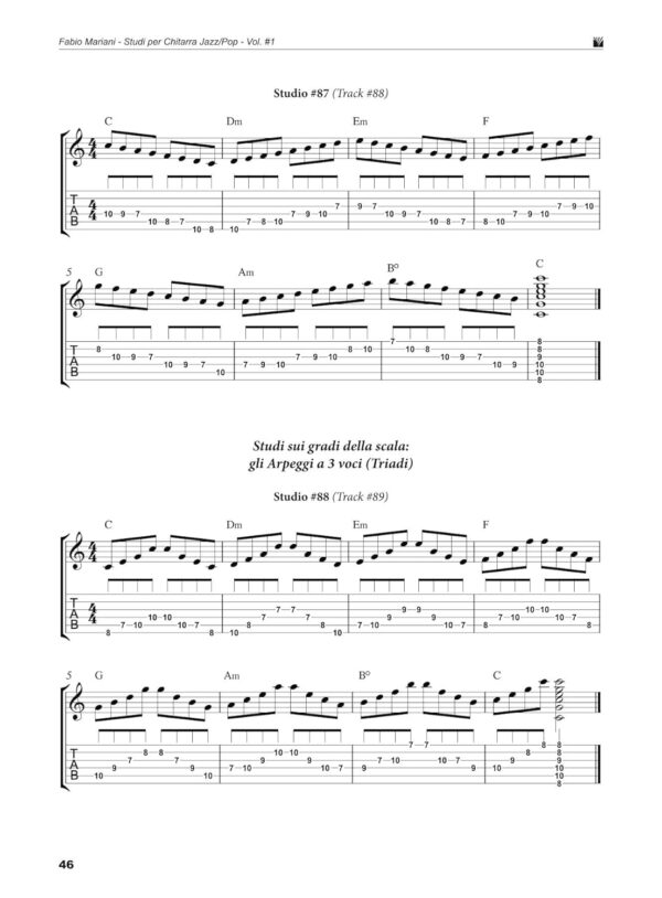 Corso professionale di chitarra jazz/pop. Con Audio in download. Studi melodici e armonici. Scale, triadi melodiche e armoniche (Vol. 1) - immagine 7